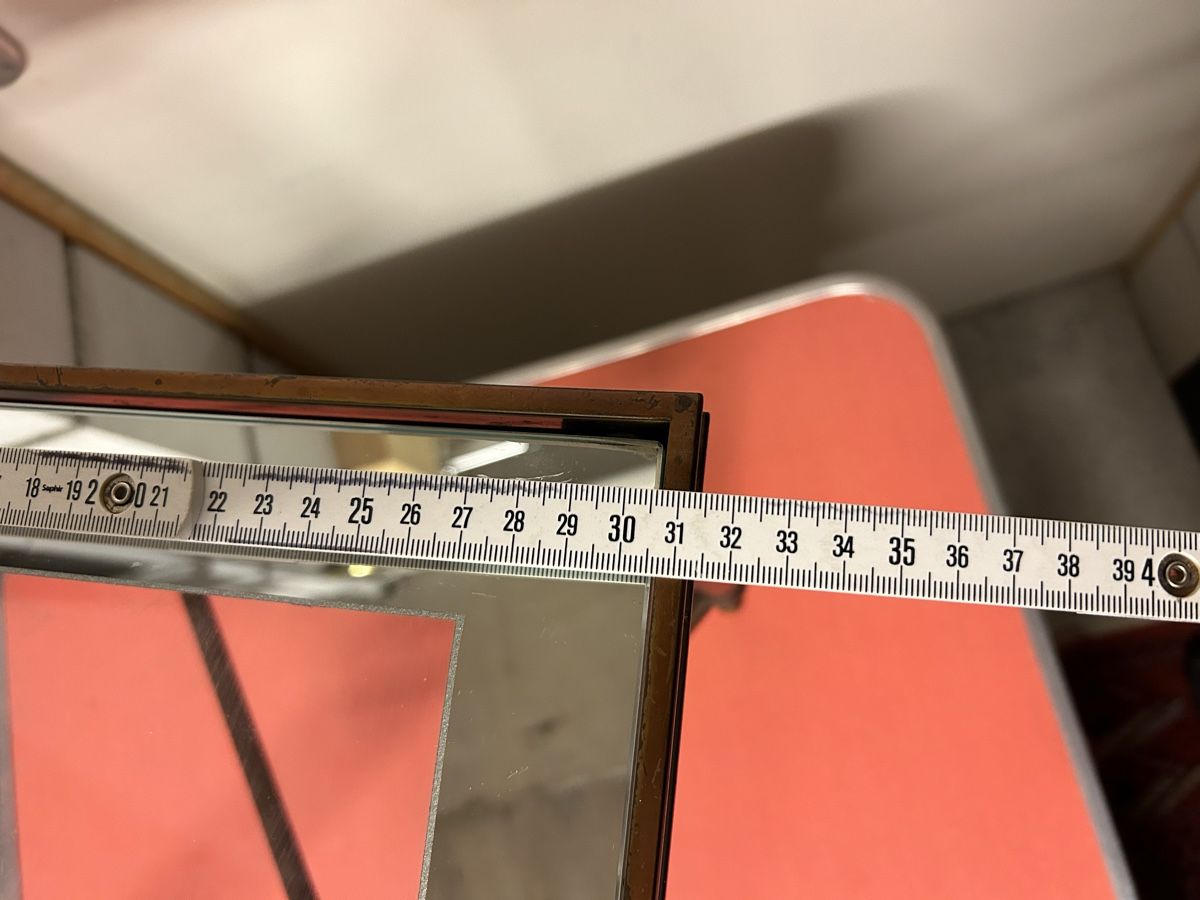 Tavoli: Alter Beistelltisch Messing Glasplatte 40x30cm  – Usato da Lanzenhäusern venduto da vic63 6
