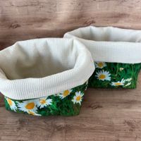 2 Utensilos, selbst genäht, Margeritenstoff, Unikate