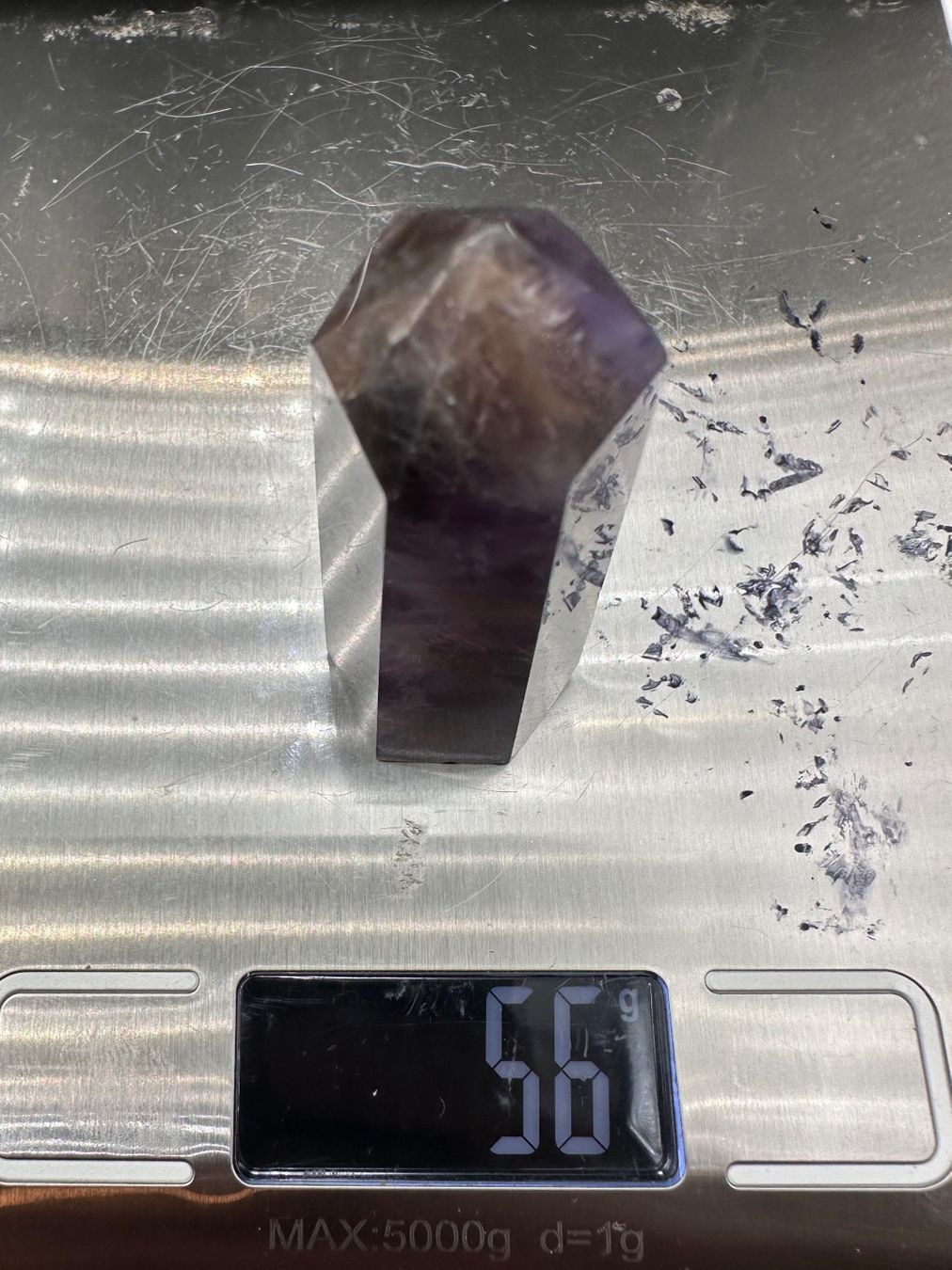 Minerali & Pietre curative: Chevron Traum Amethyst Obelisk, Spitze – Nuovo e nell'imballaggio originale da Männedorf venduto da Handschmeichler 3