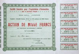 Soc. Foncière L'Exploitation d'Immeubles Lausanne  - 1919