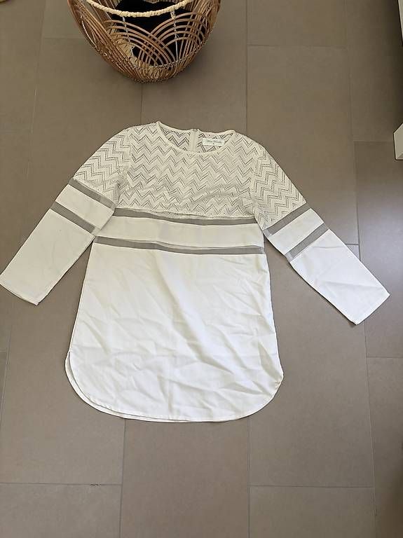 Vestiti: Oversized Tshirt Kleid weiss S – Usato da Zürich venduto da BKana