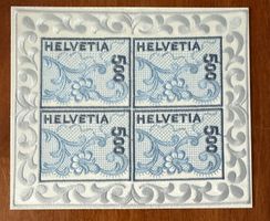 STICKEREIBOGEN 4 x 5.00 Fr POSTFRISCH NEU FRANKATUR 2000