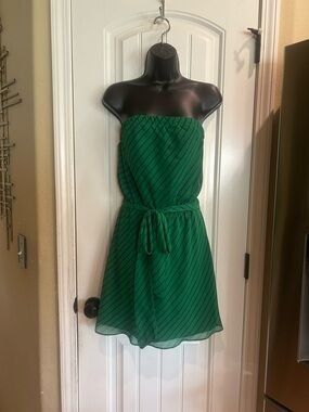 Express Bandeau-Sommerkleid Gr. S – Grün/Blau