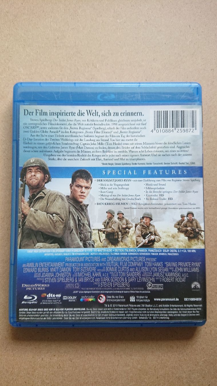 Tous les DVDs: Der Soldat James Ryan - Blu-ray  – D'occasion à Chur par FreakofRarity 1