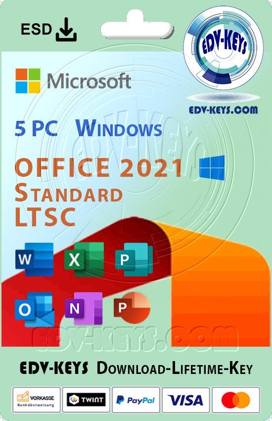 Microsoft Software: Microsoft Office 2021 Standard 5 PC Lifetime – Usato da Langenthal venduto da Reda