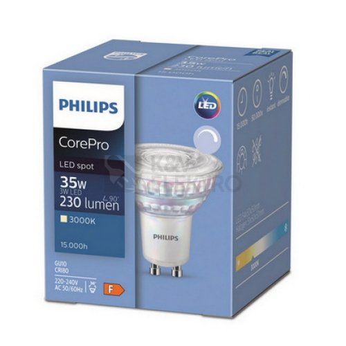 Philips Kronleuchter & Deckenlampen: Philips CorePro LED Spot GU10 3Watt Dim – Neu und originalverpackt aus Villmergen von Elektro-Mueller