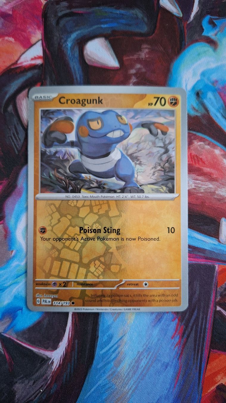 Pokémon Carte collezionabili: Croagunk - Reverse Holo - Pokemon Paldea Evolved – Usato da Altstätten SG venduto da GGsGameshop