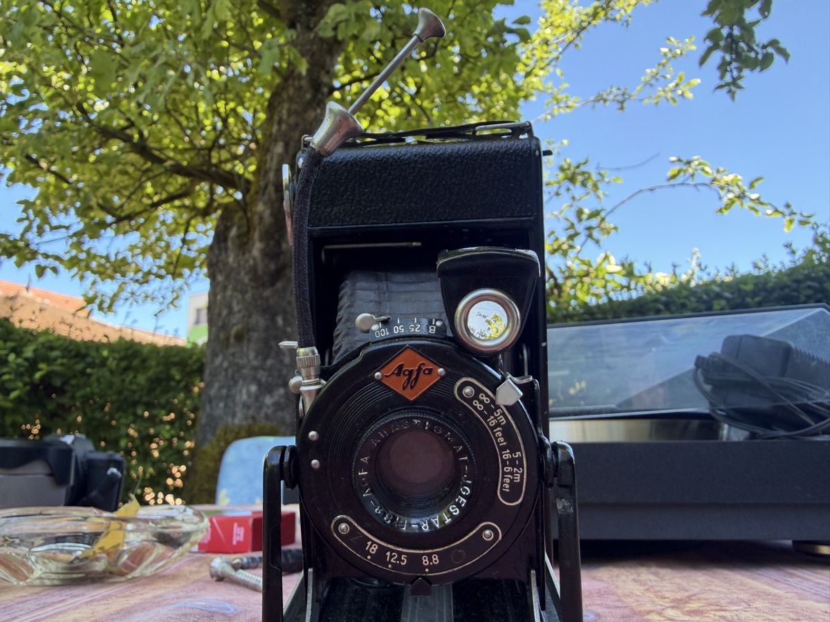 Agfa Fotocamera: Agfa Anastigmat JGESTAR F 8.8 Klappkamera – Usato da Trimbach venduto da ELITA-5 6