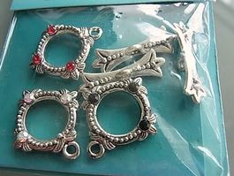 3 Stab Verschlüsse mit Strass  Swarovski