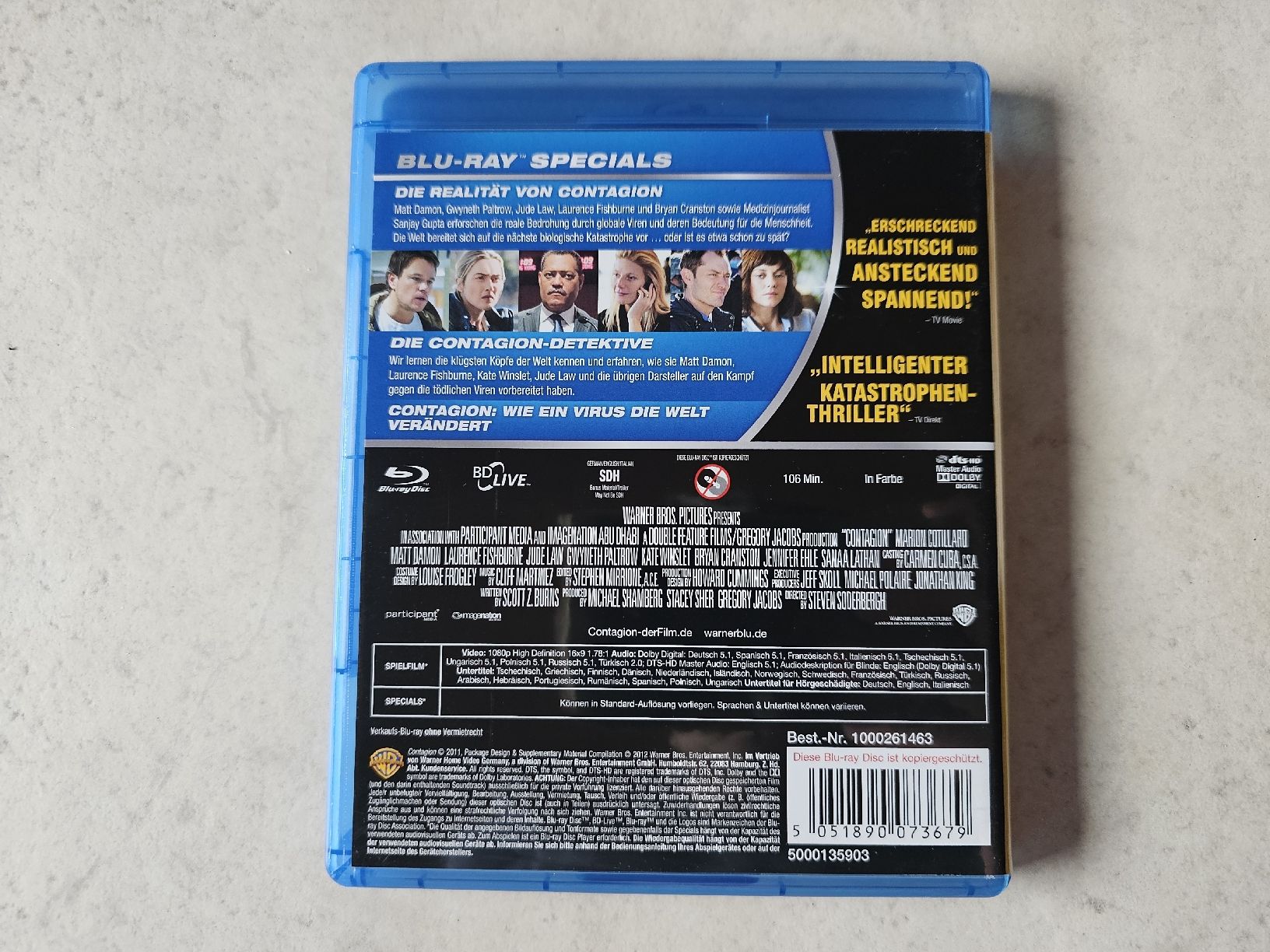 Tous les DVDs: Contagion  /  Bluray – D'occasion à Schneisingen par backstore24 1