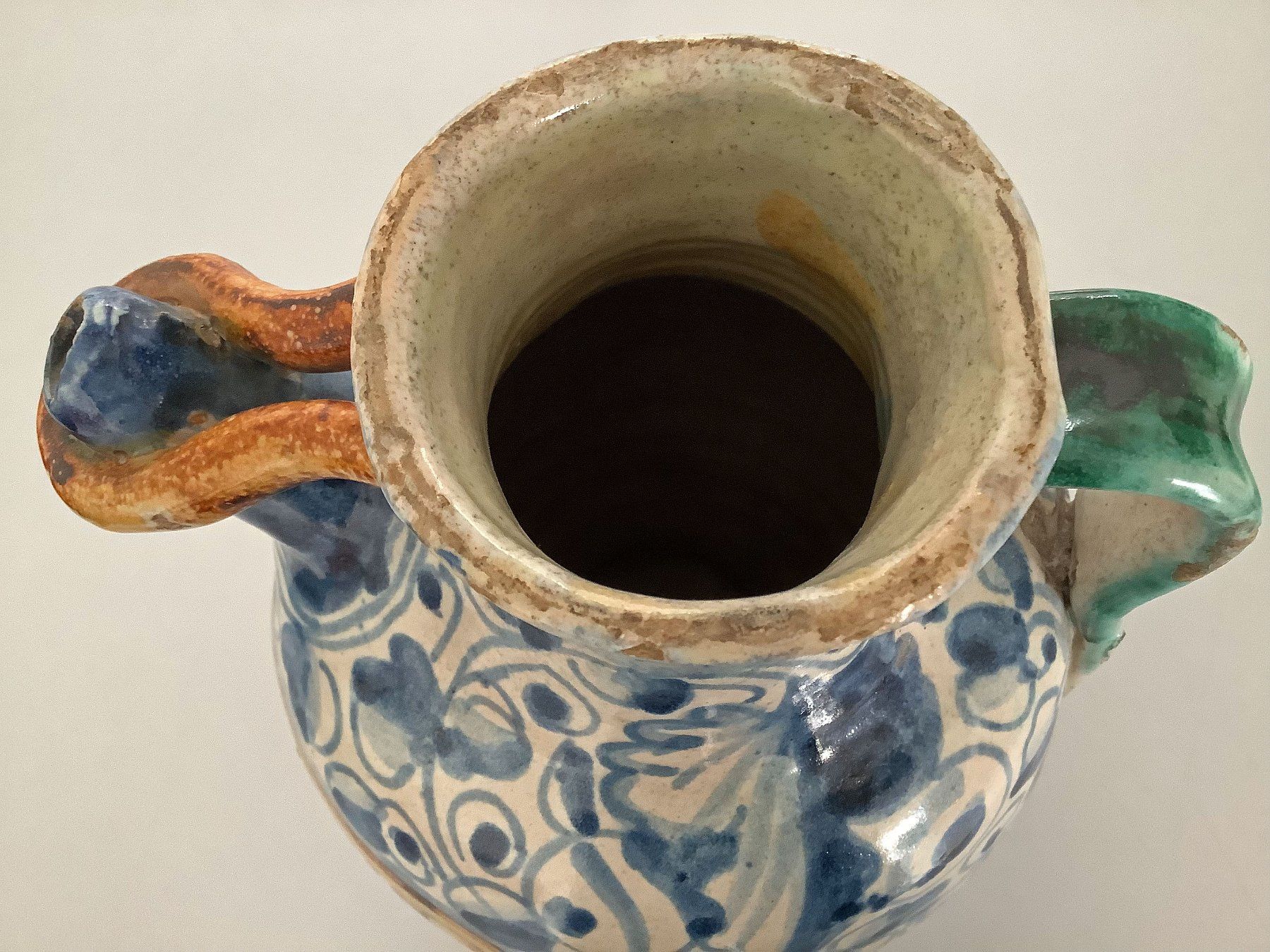 Caraffe: Florentinischer Keramik-Wasserkrug, handbemalt – Usato da Horw venduto da bgr2000 9