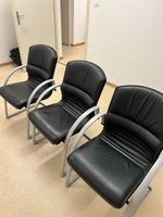 3x Giroflex Bürostuhl, Leder schwarz, Top Zustand!