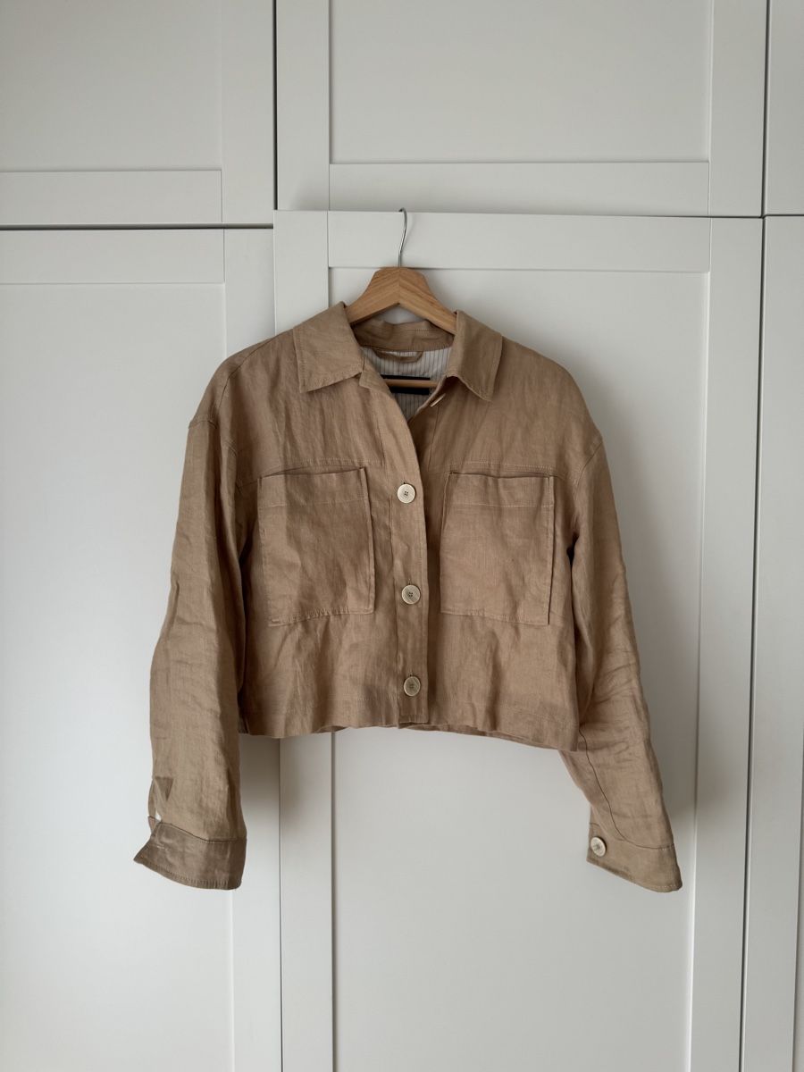 Zara Giacche: Beige Leinenjacke von Zara – Usato da Zürich venduto da m_secondhand
