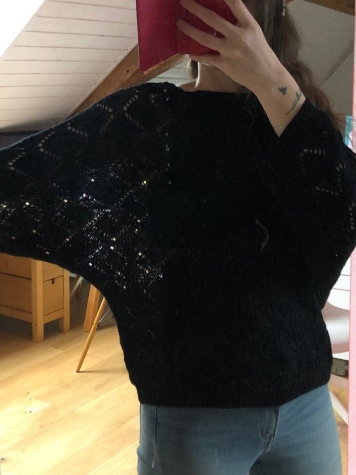 Maglioni & Felpe: MADEMOISELLE AGATHE Damen Strickpullover Pull Crochet M Noir – Usato da St-Aubin FR venduto da Tiweety 2