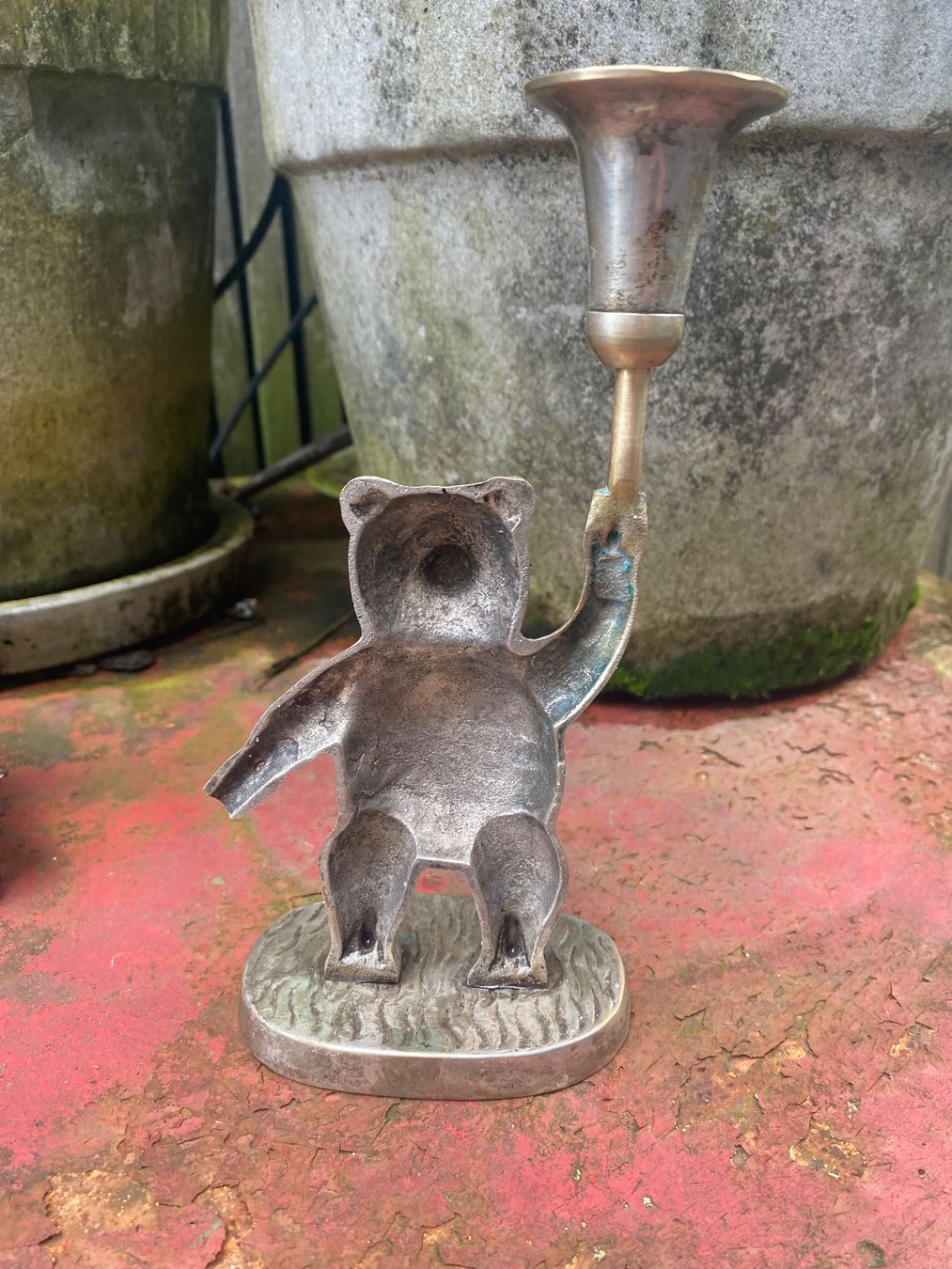 Portacandele: Seltener Kerzenständer Bär versilbert Teddy Bear – Usato da solothurn venduto da soko75 4