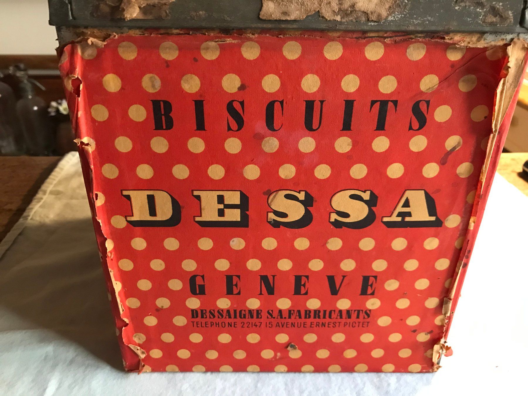 Barattoli: Boite Biscuits Dessaigne Genève – Usato da Ste-Croix venduto da BuffetSC 4
