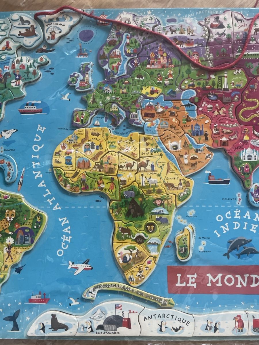 Janod Puzzle: Puzzle éducatif Janod "Le Monde" - Super état – Usato da Chigny venduto da ore_pv7g
