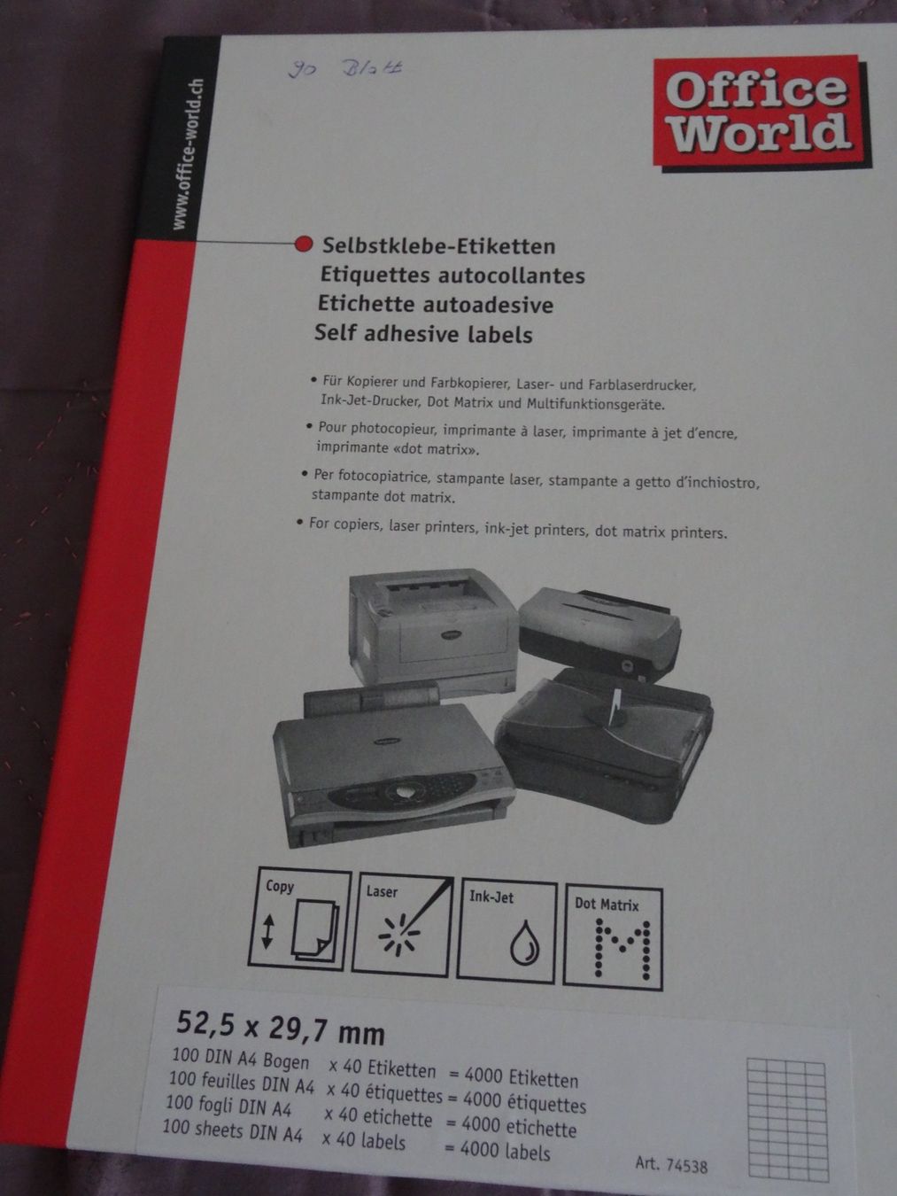 Sticker: Selbstklebe-Etiketten – Nuovo (secondo la descrizione) da Winterthur venduto da valbella7