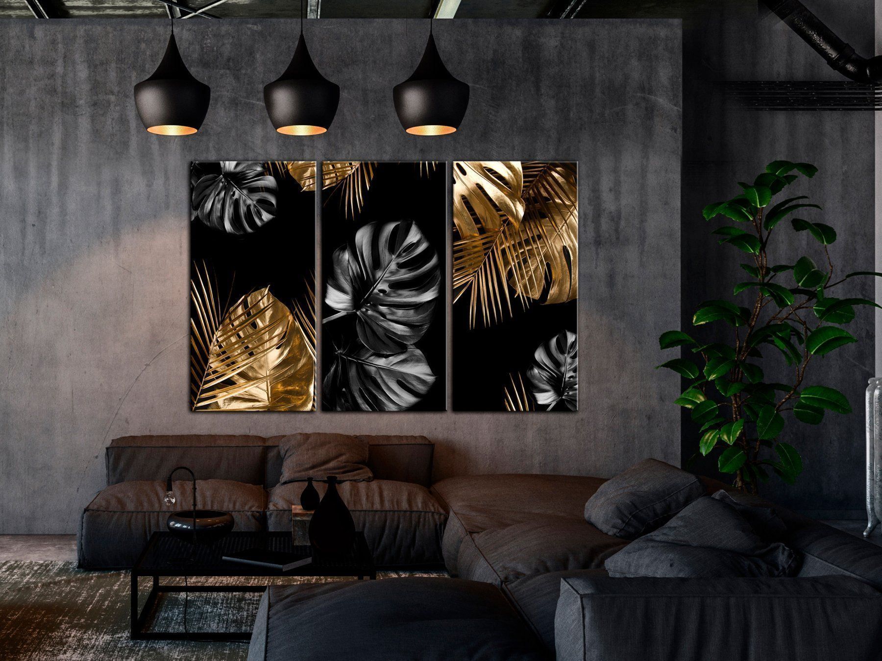 Foto & Immagini: XL Wandbild modern Gold/Schwarz – Nuovo e nell'imballaggio originale da Bern venduto da Miraitrading 1