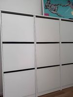 IKEA BISSA Schuhschrank Weiß (3 Fächer)