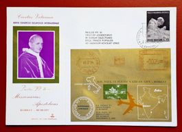 VATIKAN INDIEN SCHMUCKBRIEF FLUGPOST BESUCH PAPST PAUL 1964