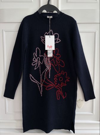 Il Gufo girls 100% wool dress Kleid 10 Y 138 NEW w TAGS
