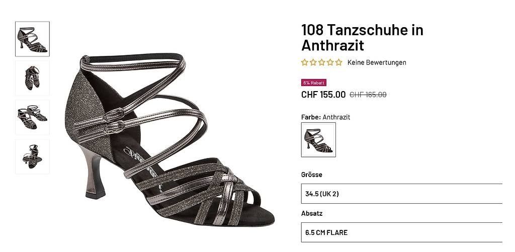 Scarpe da donna: Tanzschuhe Grösse UK 3 – Usato da Sissach venduto da Strombol95 4