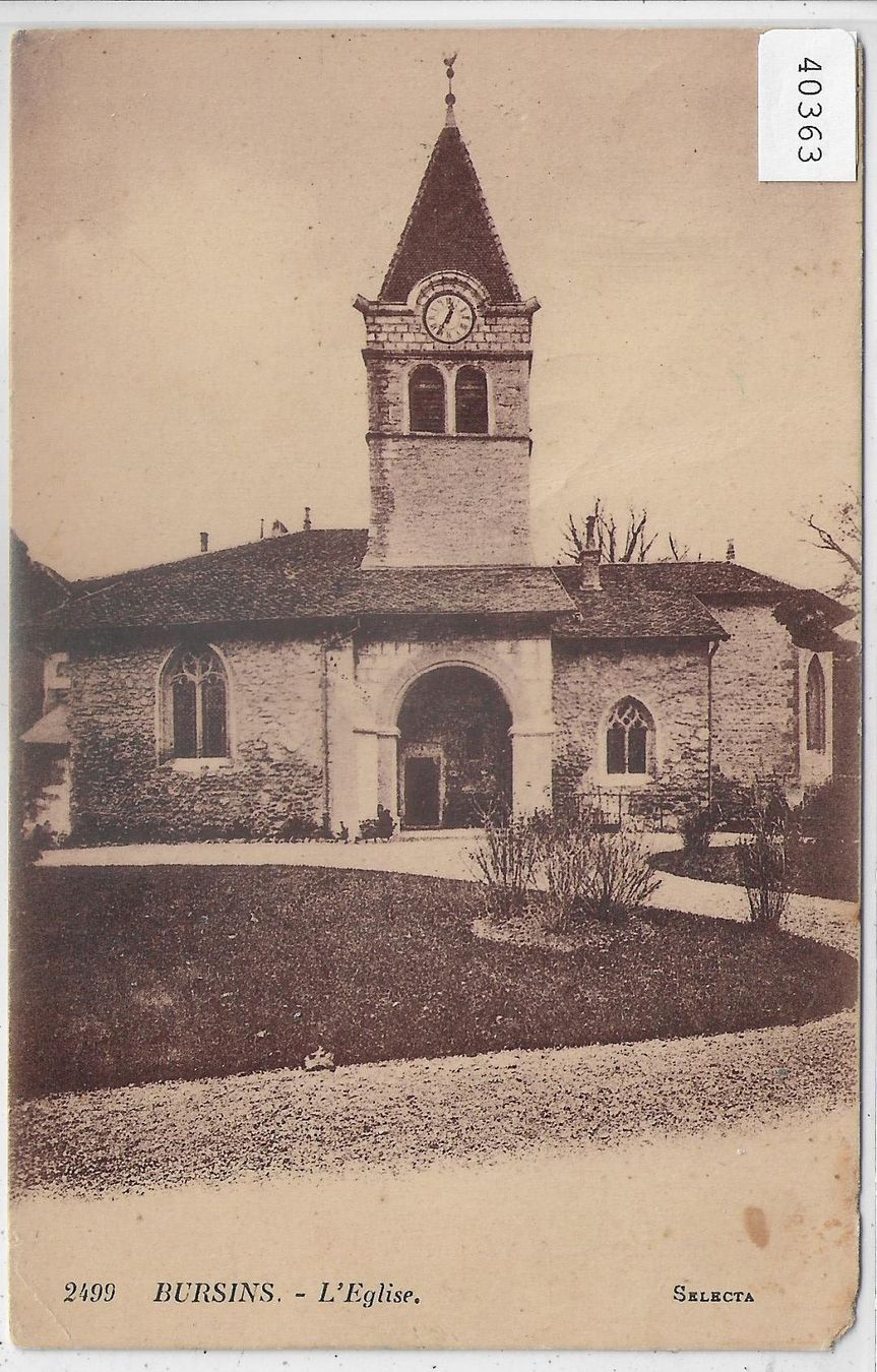 Cartoline postali: Bursins - L'Eglise – Usato da Ettingen venduto da Kartenplanet