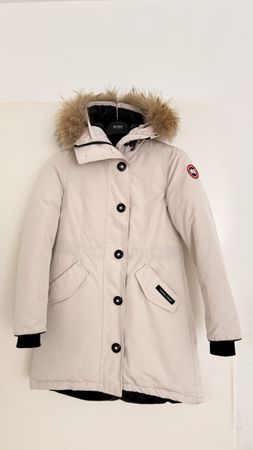 Canada Goose Parka Damen M/M Creme Pelz Kapuze guter Zustand