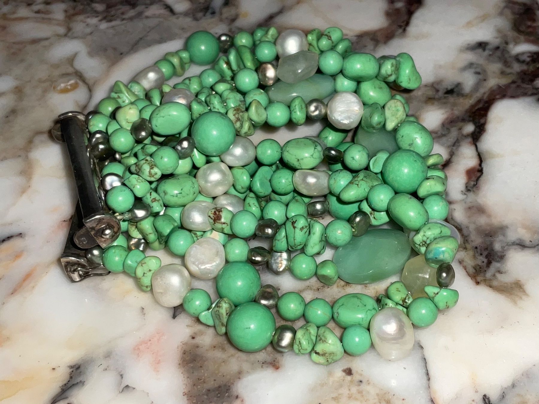 Llan Valls Joies Bracciali & Braccialetti: Bracelet Turquoise Pearl Multi-Strand Statement Armband – Nuovo (secondo la descrizione) da Birsfelden venduto da G.D.d.T. 6