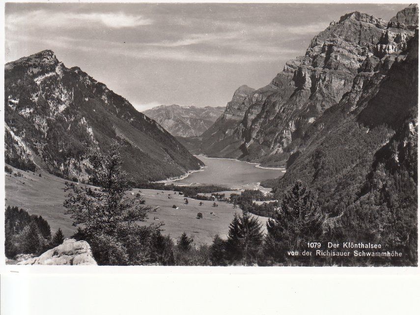 Cartoline postali: Klöntalersee 1955 – Usato da Bürglen TG venduto da StampGraf