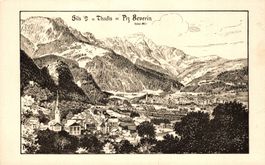 Sils i/D. und Thusis mit Piz Beverin