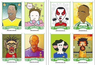 Carte collezionabili: Fussballhelden - Lenticular Postkarten Set  (64 Sticker's) – Nuovo e nell'imballaggio originale da St.Galllen venduto da elkaphone 2