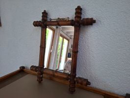 Superbe Miroir de Barbier "Faux Bambou"–Élégance Vintage