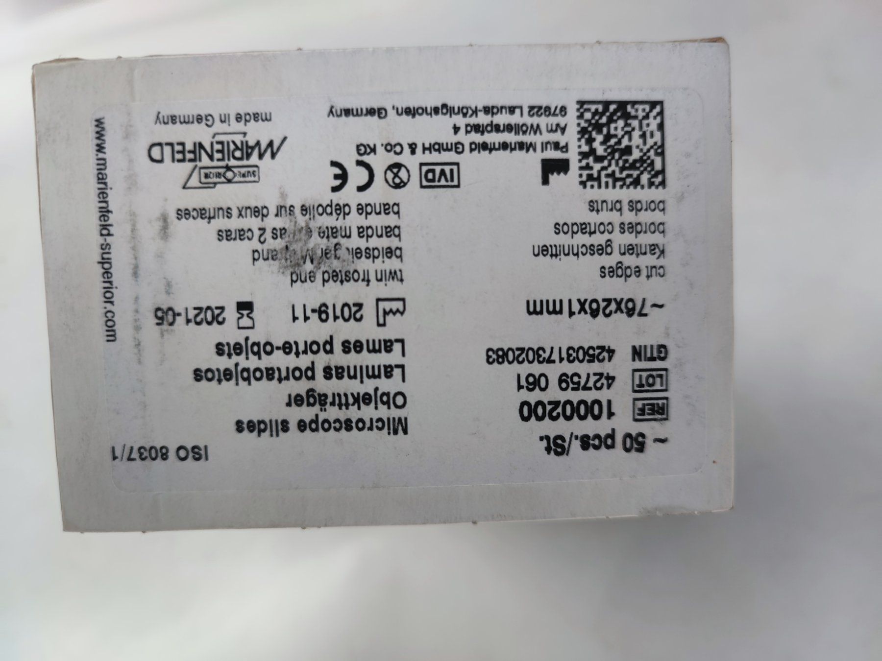 Microscopi: Objekträger Marienfeld madein Germany – Usato da Schupfart venduto da philippb06 2
