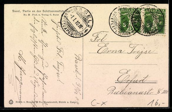 Cartoline postali: Basel, Partie an der Schützenmattstrass – Usato da Berlin venduto da bartko-reher 1