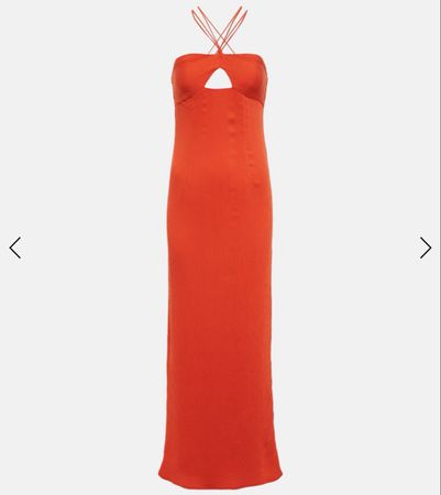 STAUD Designer Maxi Dress – Papaya Orange – Size S