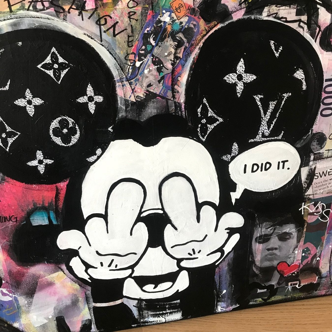 Foto & Immagini: Mickey Mouse Pop Art Kunst Bild Original Amore Champagner – Nuovo (secondo la descrizione) da St. Niklausen LU venduto da Stefan_Bammert_Art 5