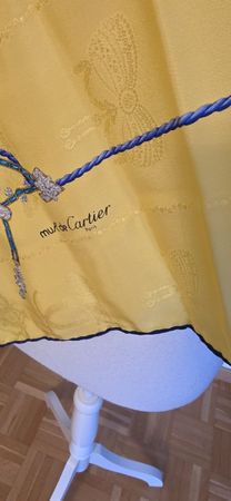 Cartier Seidentuch "Musée de Cartier", Gelb, Top Zustand!