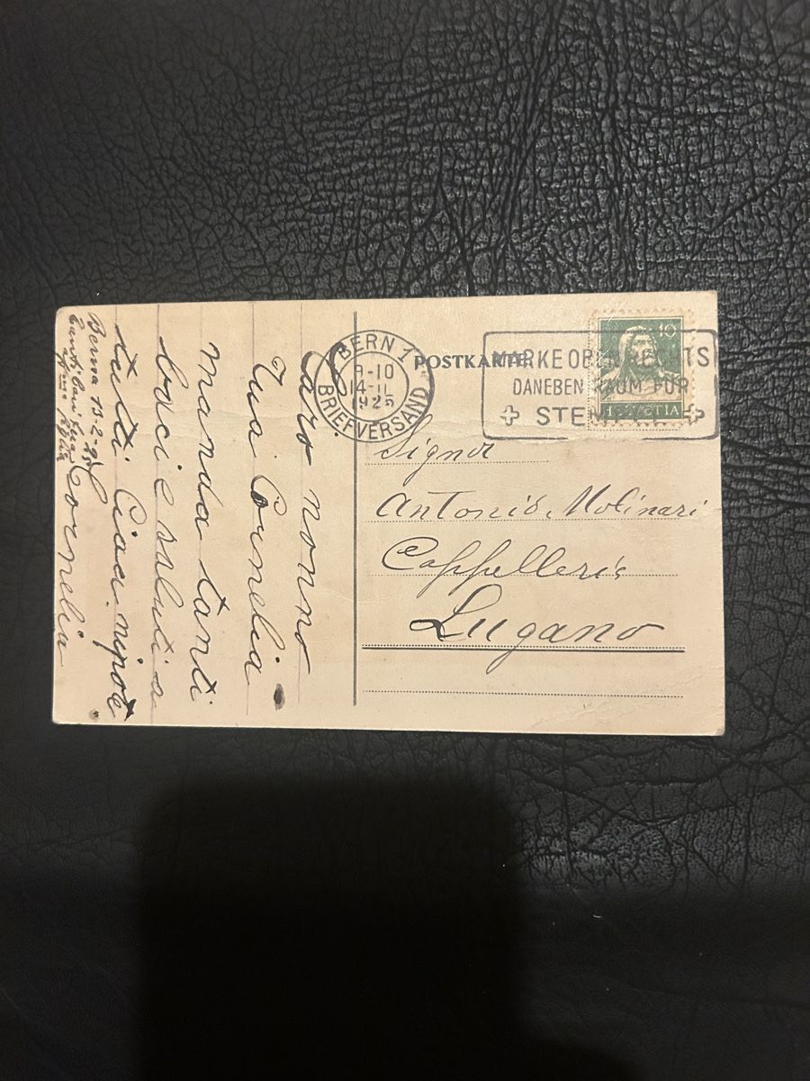 Ansichtskarten: Conserves Lenzbourg 1925 – Gebraucht aus Breganzona von Milesbo 1