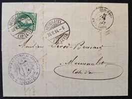 SBK 67A(?) auf schönem Brief von Neuchâtel, 1884