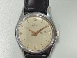 Zenith Pilot Uhr Herren Stahl Leder Armband manuell Aufzug