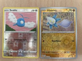 Pokémon Glimmet Basic + Swablu Basic – Sammelkarten