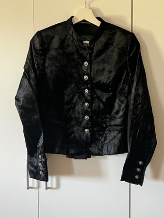Schöne nachtschwarze Wenger Trachtenjacke, Gr. 38