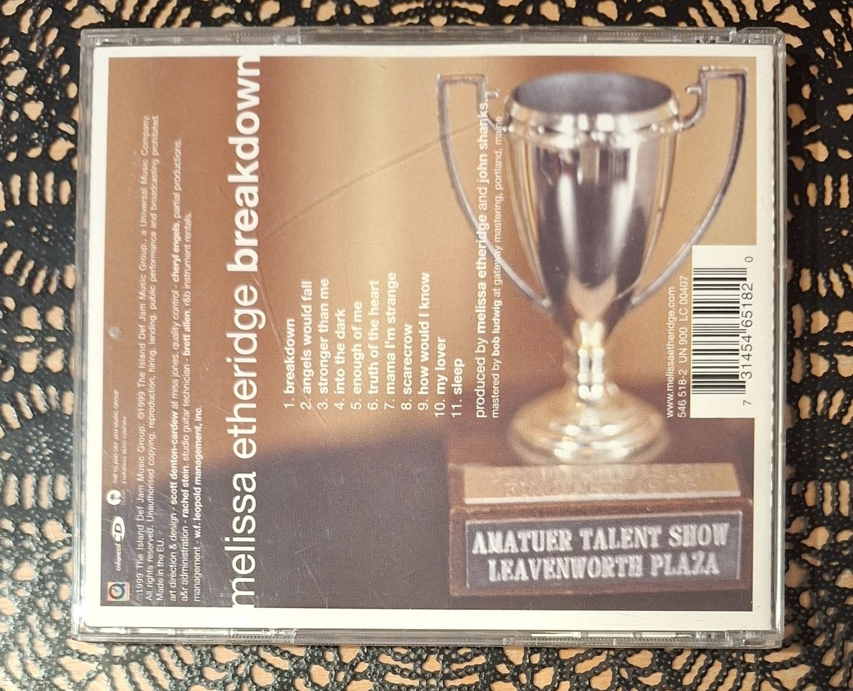 CD: Melissa Etheridge - Breakdown, USA Folk Rock CD Album 1999 – Usato da Schönenberg TG venduto da Gregolino76 1