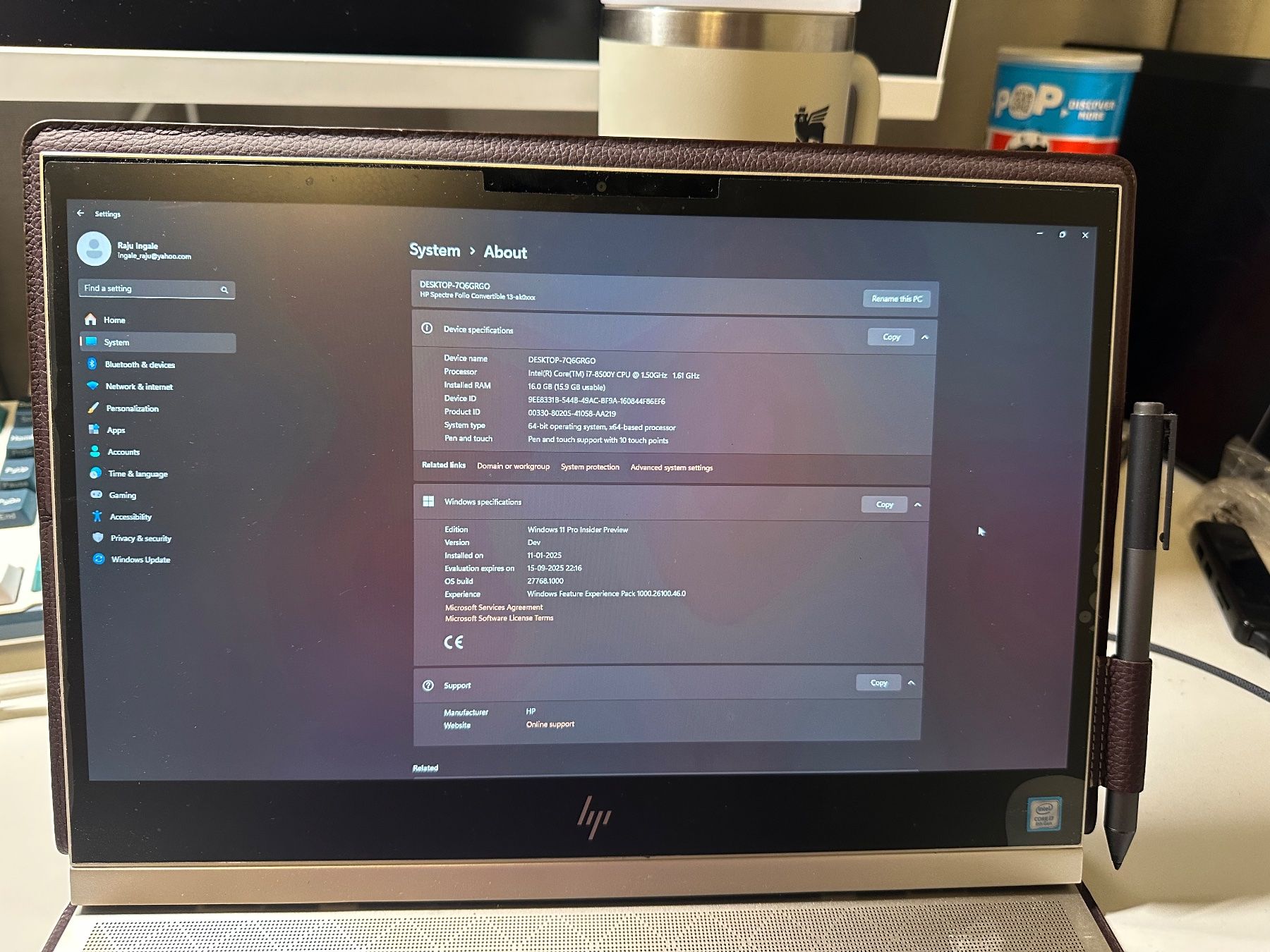Hewlett Packard Notebook: Touchscreen HP Spectre Folio 13 Leather Laptop – Usato da Oberägeri venduto da aka_skz8 3