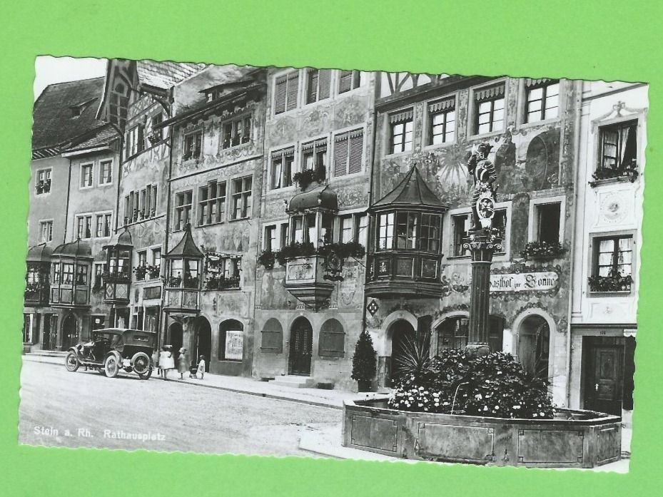 Cartoline postali: Stein am Rhein am Rathausplatz (Oldtimer) – Usato da Zürich venduto da t24_de