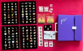 Pins Sammlung gemischt mit Raritäten 155 Stück mit Ordner