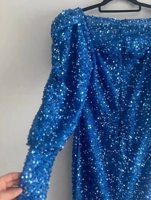 Vestiti: Blaues Abendkleid Glitzer Gr. S 36 – Usato da Rünenberg venduto da Dgn_63 2