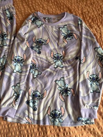 Disney Stitch Pyjama Set, Grösse 2XS, Lila/Weiss Top